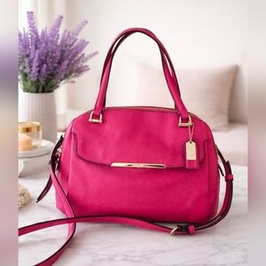 Coach Madison Georgie Hot Pink Leather Handbag Crossbody Satchel